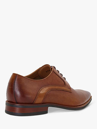 Dune Stoney Leather Burnished Toe Derby Shoes, Tan-leather