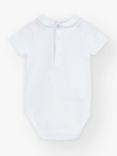 Trotters Baby Monty Stitched Collar Bodysuit, White