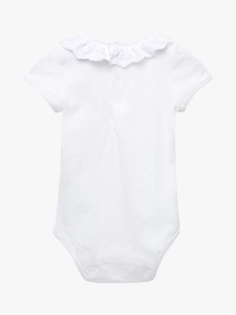 Buy Trotters Baby Katie Anglaise Short Sleeve Bodysuit, White Online at johnlewis.com