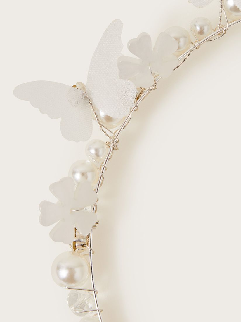 Buy Monsoon Kids' Bella Butterfly Alice Band, Ivory Online at johnlewis.com