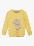 Trotters Kids' Annabelle Floral Sweatshirt, Yellow