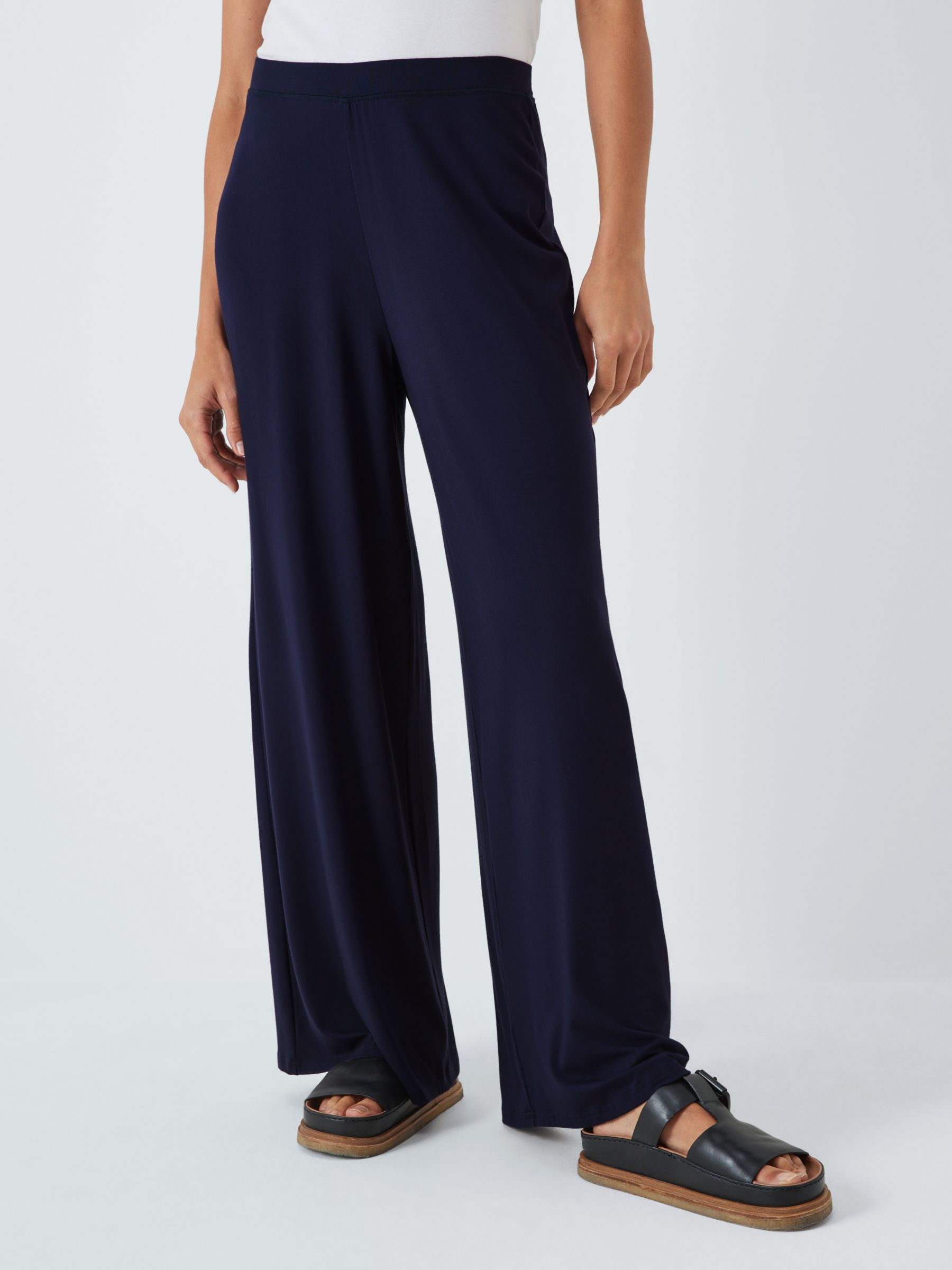 Pintuck navy blue wide-leg pant, Part Two, Shop Women%u2019s Straight Leg  Pants Online In Canada