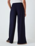 John Lewis Jersey Wide Leg Trousers, Navy