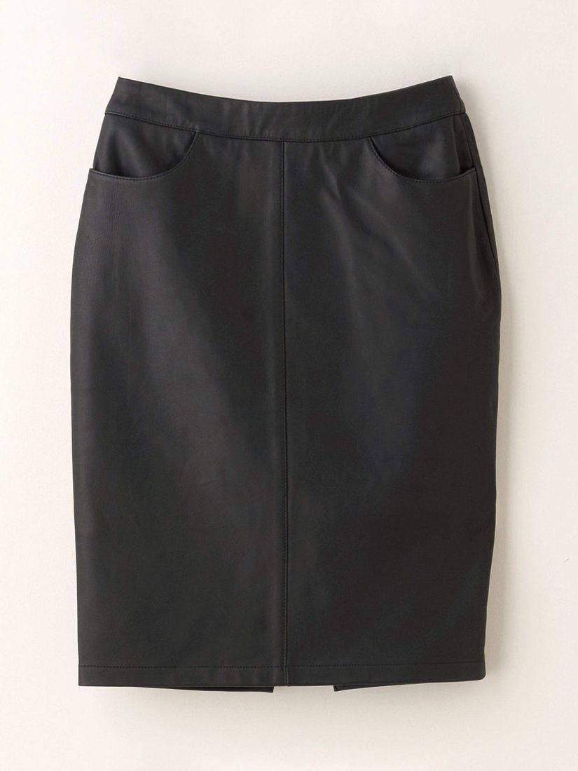 Truly Leather Skirt, Black at John Lewis & Partners