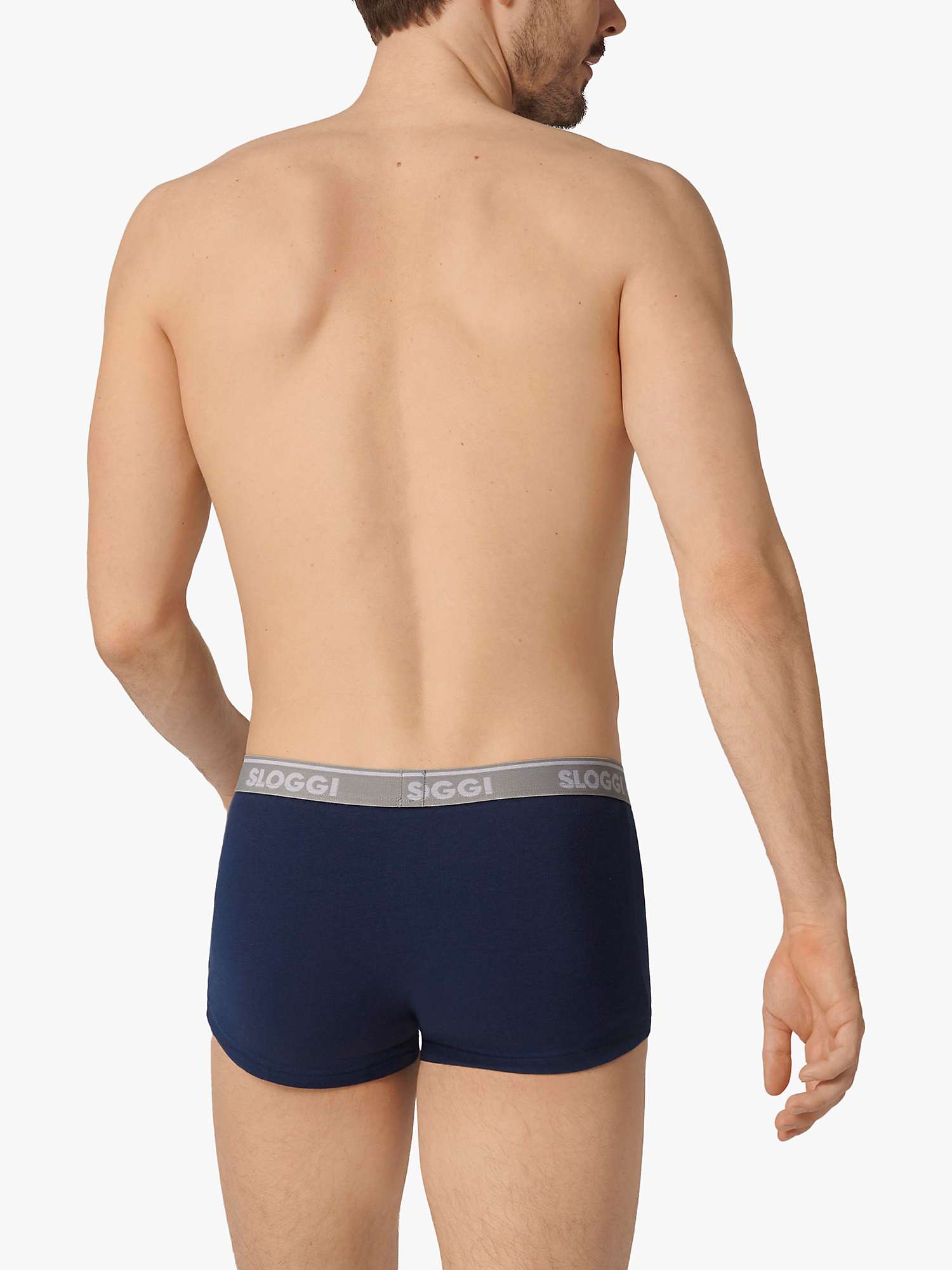 Buy sloggi GO ABC Cotton Stretch Hipster Trunks, Pack of 6, Grey Online at johnlewis.com