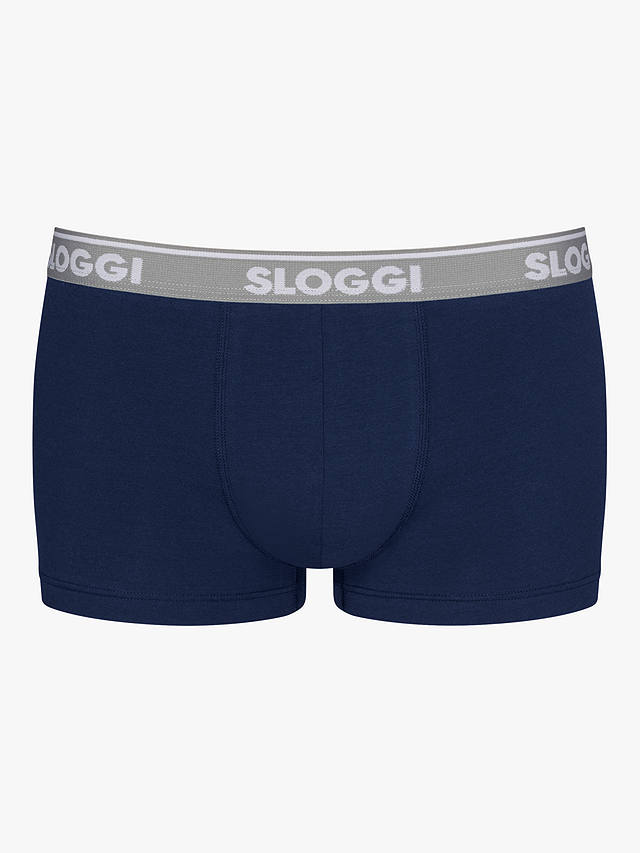 sloggi GO ABC Cotton Stretch Hipster Trunks, Pack of 6, Grey