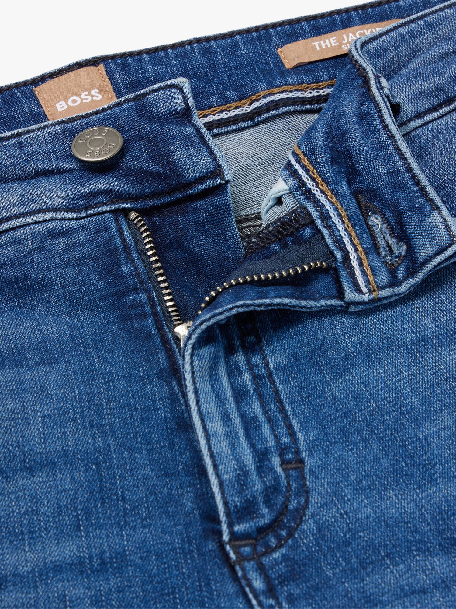 HUGO BOSS Jackie Slim Fit Jeans, Open Blue at John Lewis & Partners