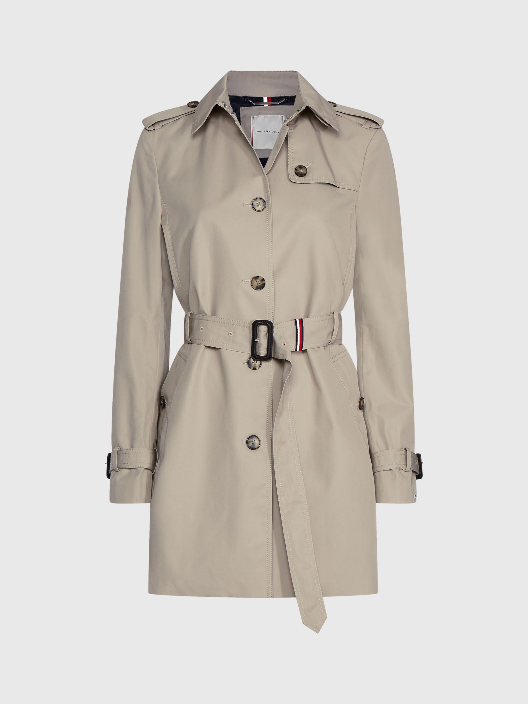 Tommy Hilfiger Heritage Single Breasted Trench Coat, Medium Taupe at ...