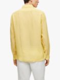 BOSS Liam Linen Shirt, Bright Yellow