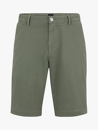 BOSS Slice Slim Fit Chino Shorts, Open Green