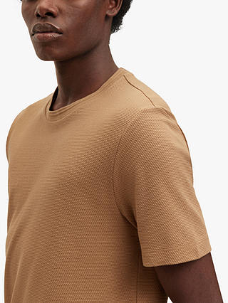 BOSS Tiburt Textured T-Shirt, Medium Beige