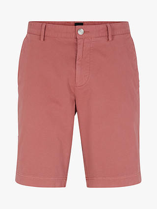 BOSS Slice Slim Fit Chino Shorts, Open Pink
