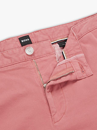 BOSS Slice Slim Fit Chino Shorts, Open Pink