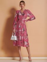 Jolie Moi Chailee Floral Mesh Midi Dress, Dusty Pink at John Lewis &  Partners