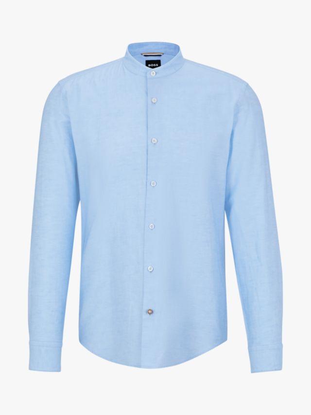 Hugo boss grandad sales collar shirt