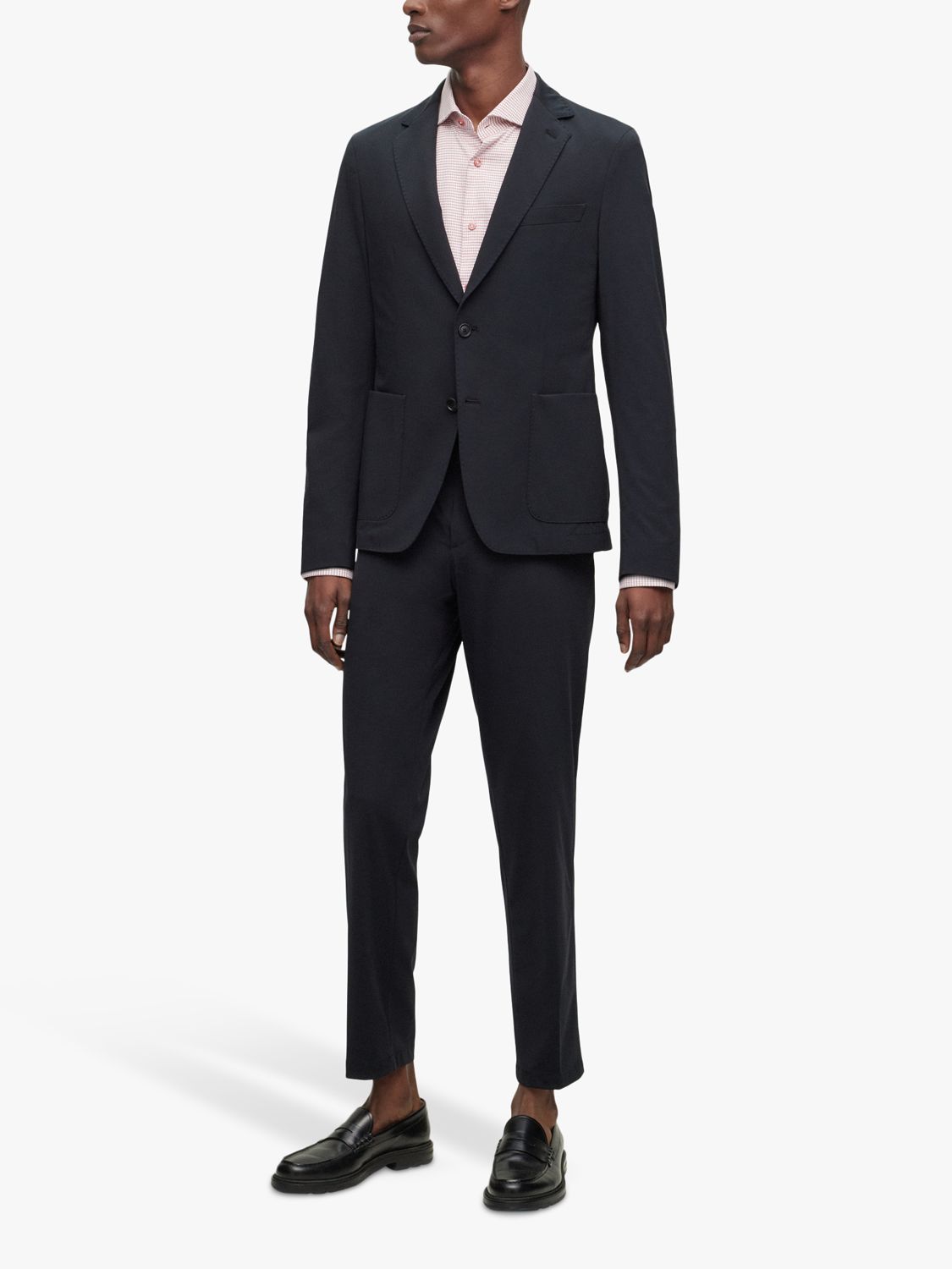BOSS Hanry Slim Fit Blazer, Black at John Lewis & Partners