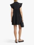 kourt Callan Mini Cotton Midi Dress, Black
