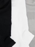 John Lewis Men's Training Socks, Pack of 3, Black/Grey/White