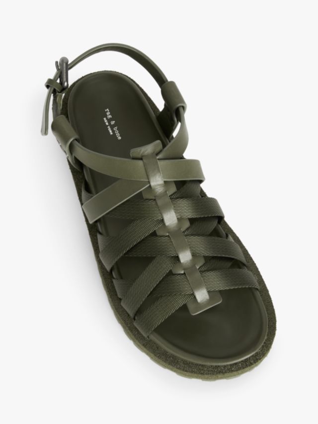 rag bone Park Flatform Sandals Military Olive 4