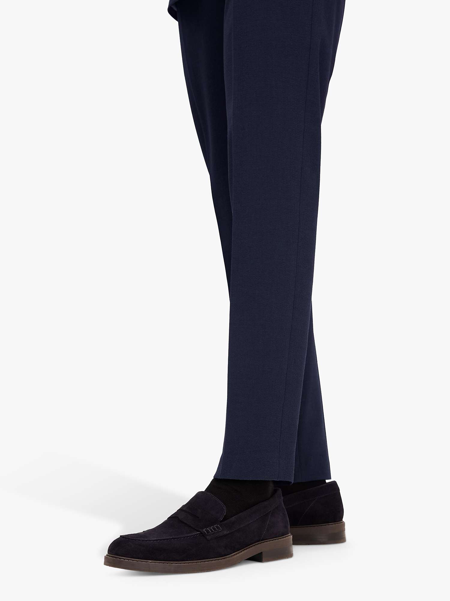 Buy SELECTED HOMME Seersucker Trousers, Navy Online at johnlewis.com