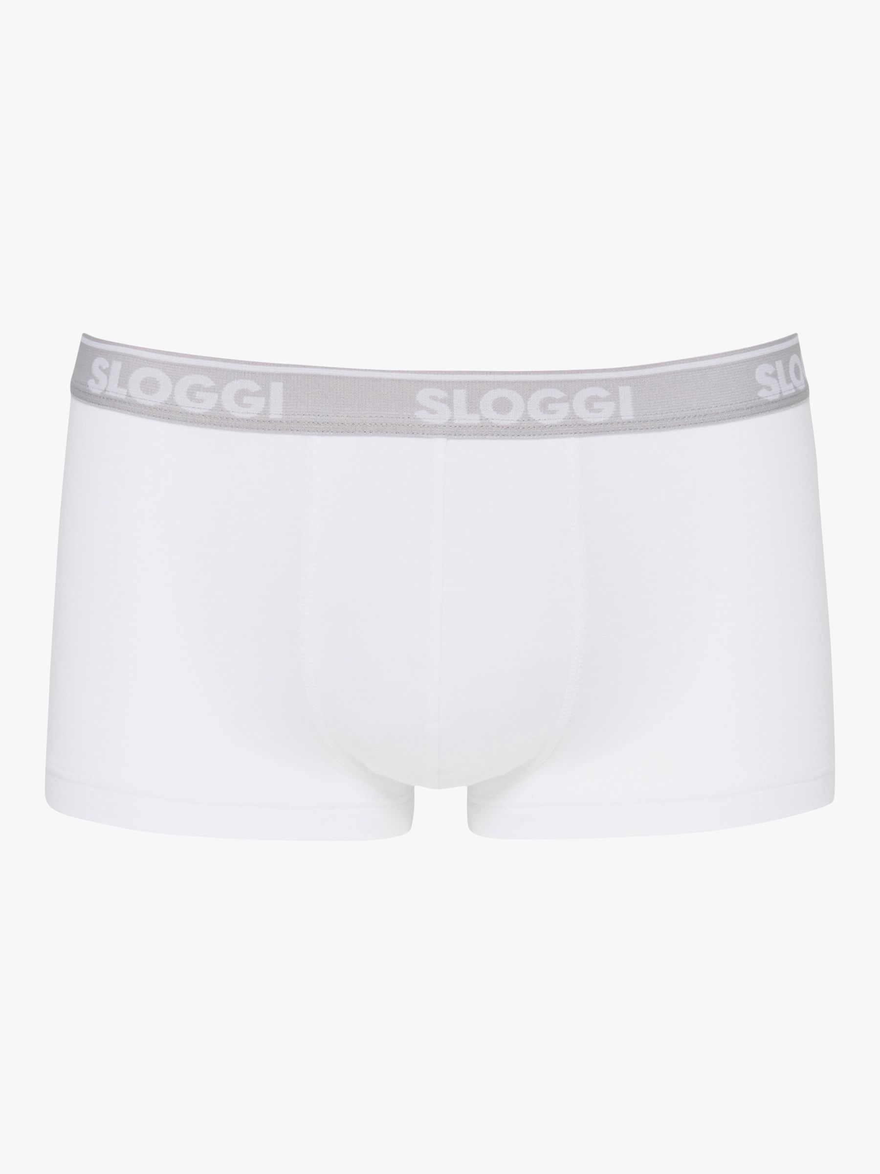 sloggi GO ABC Cotton Stretch Hipster Trunks, Pack of 6, White, L
