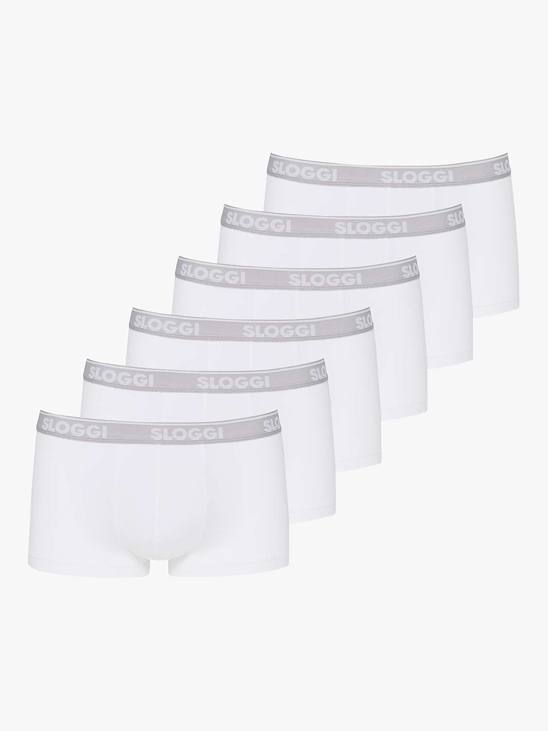 Buy sloggi GO ABC Cotton Stretch Hipster Trunks, Pack of 6 Online at johnlewis.com