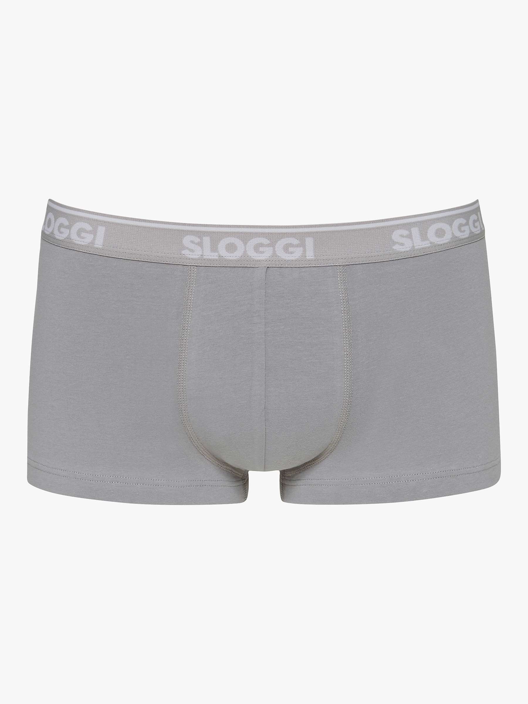 Buy sloggi Go ABC Cotton Stretch Short Briefs, Pack of 6, Stone Grey Online at johnlewis.com