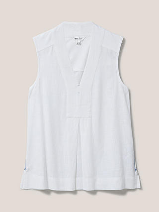 White Stuff Celia V-Neck Shirt, White