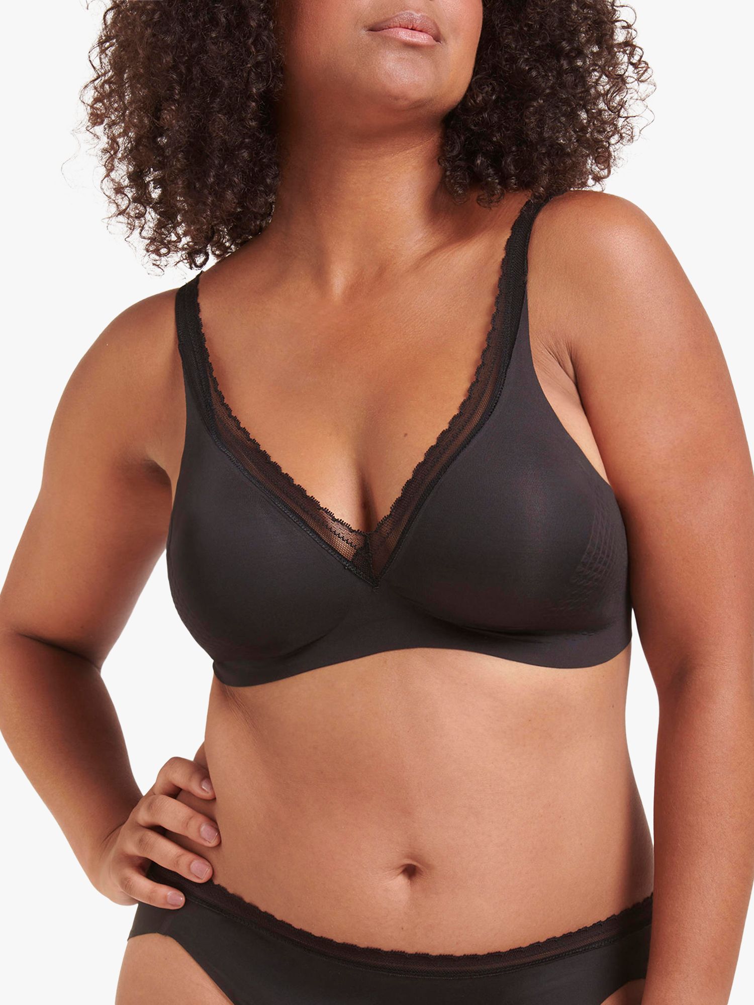 John Lewis Julia Non Padded Underwired T Shirt Bra In Black Size 28A BNWT