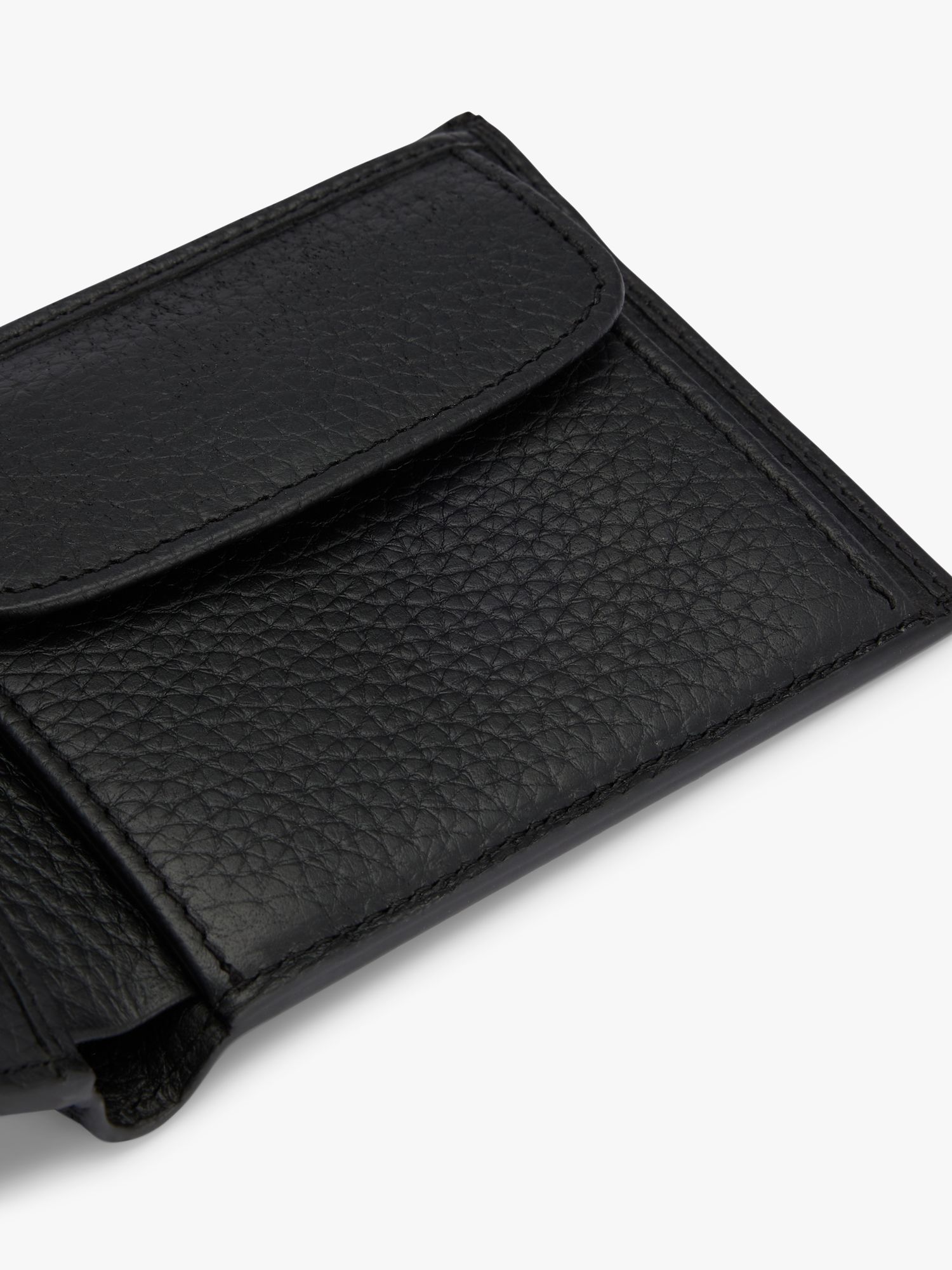BOSS Crosstown 4 Card Slots Leather Wallet, Black, One Size