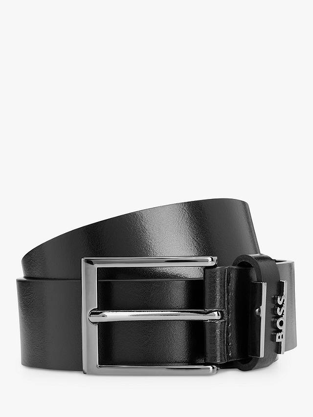 HUGO BOSS Business Cole Leather Belt, Black