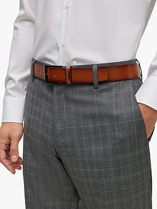 HUGO BOSS Business Cole Leather Belt, Medium Brown