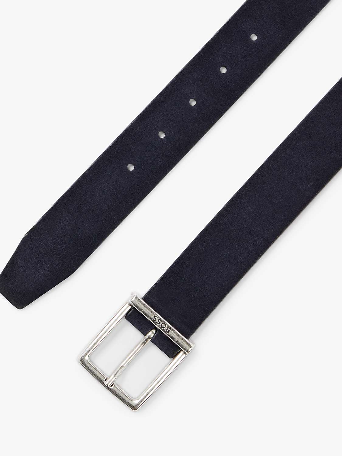 Buy BOSS Rudy Leather Belt, Dark Blue Online at johnlewis.com