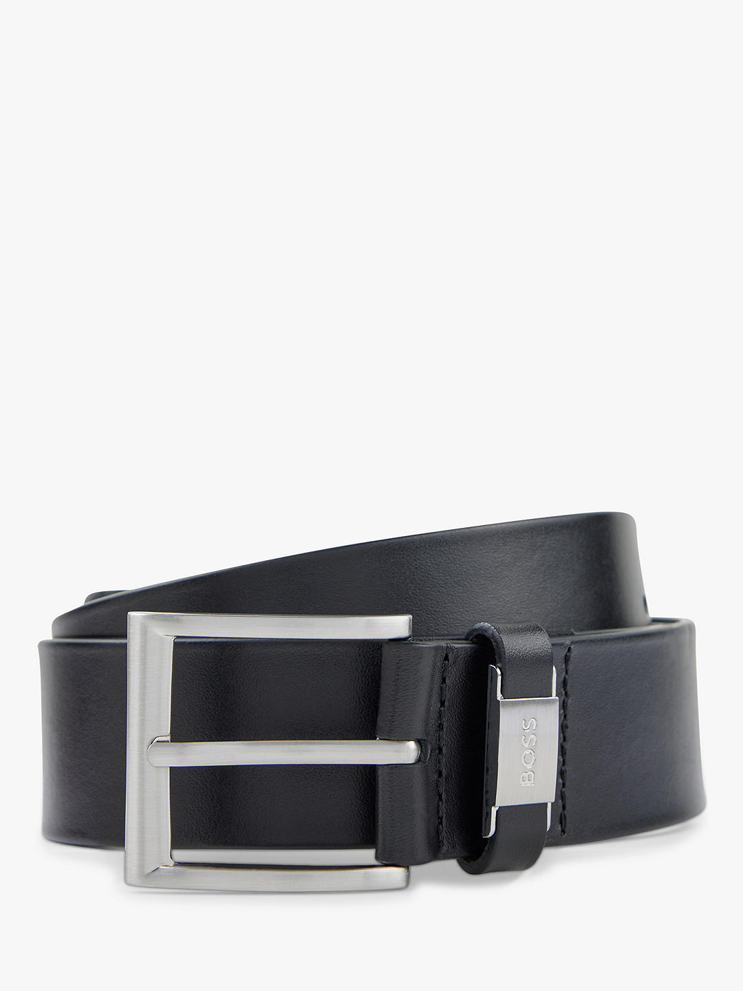 BOSS Connio Leather Belt, Black