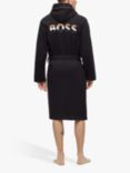 BOSS Iconic Hooded Robe, Black