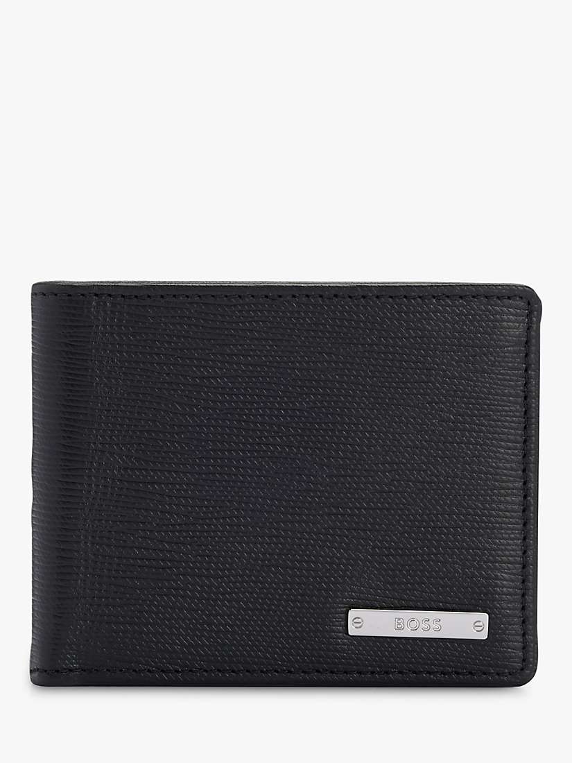 Buy BOSS Gallery 6 Card Slots Tumbled Leather Wallet, Black Online at johnlewis.com