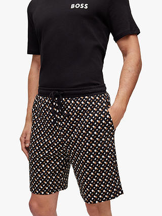 BOSS Logo Shorts Pyjamas, Medium Beige