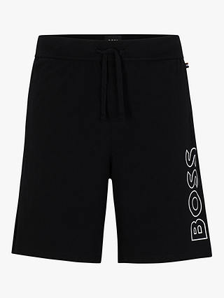HUGO BOSS BOSS Logo Pyjama Shorts, Black at John Lewis & Partners