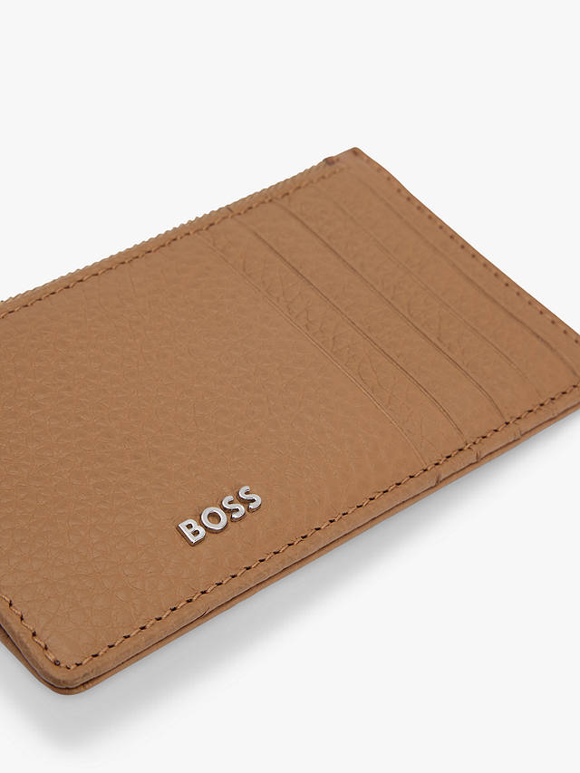 BOSS Crosstown Zip Card Holder, Medium Beige