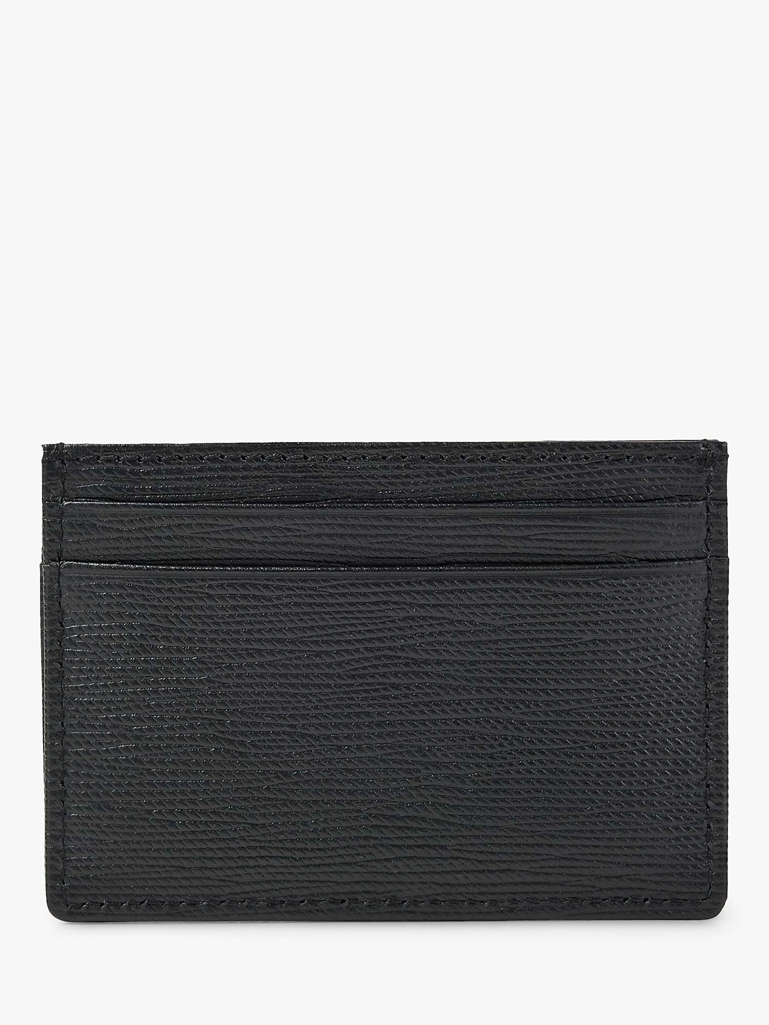 Buy BOSS Gallery Tumbled Leather Card Holder, Black Online at johnlewis.com