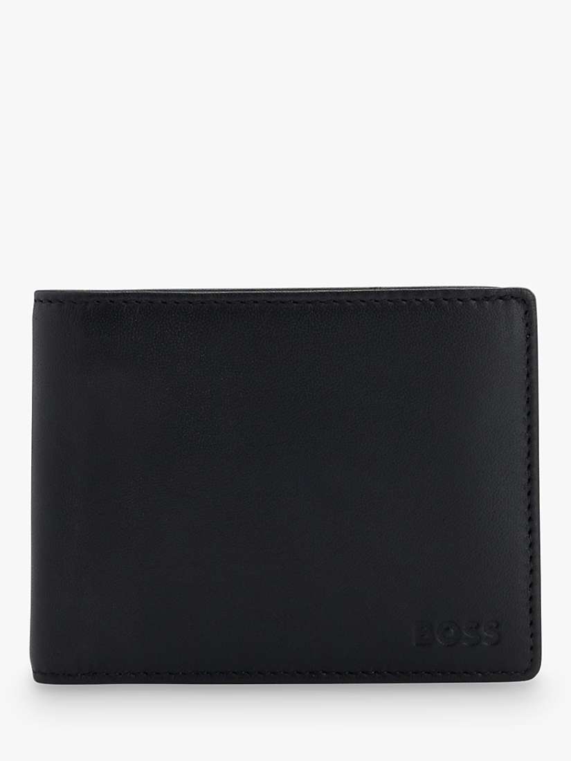 Buy BOSS Arezzo Leather Wallet, Black Online at johnlewis.com