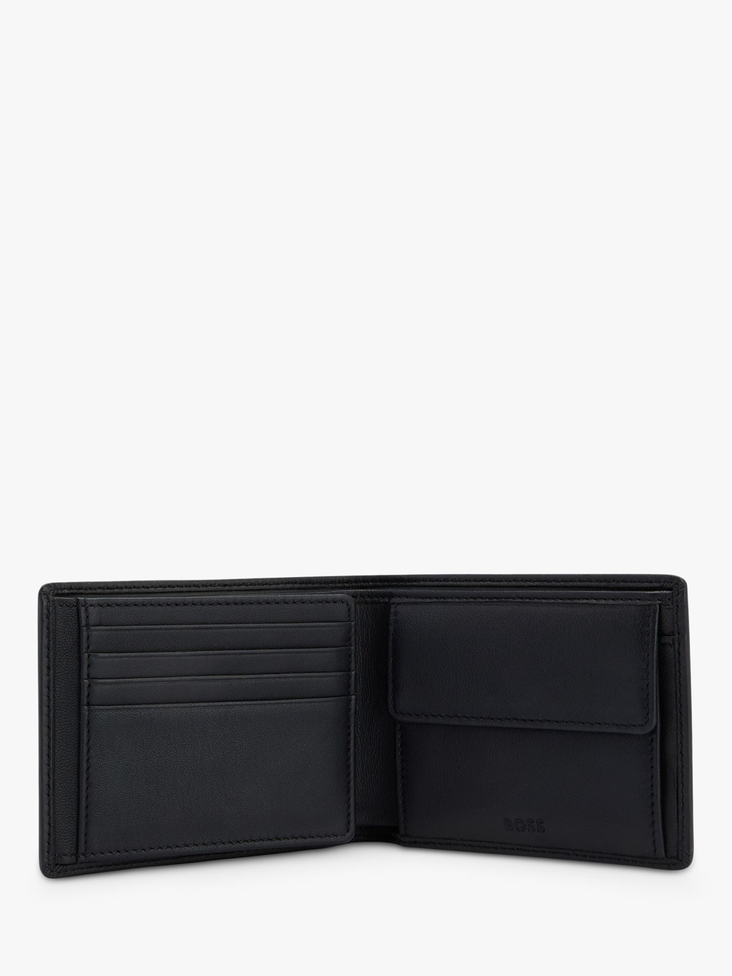 Buy BOSS Arezzo Leather Wallet, Black Online at johnlewis.com