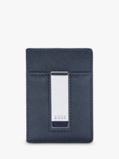 HUGO - Leather card holder and metal money clip gift set