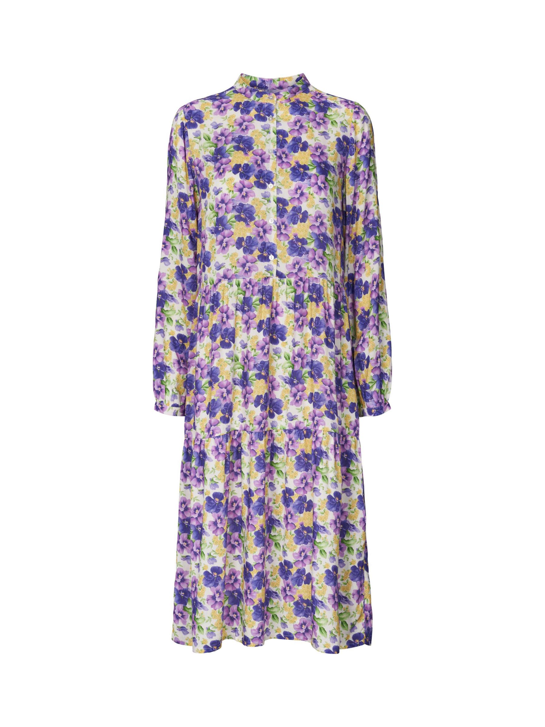 Lollys Laundry Anita Long Sleeved Floral Midi Dress, Multi, XS