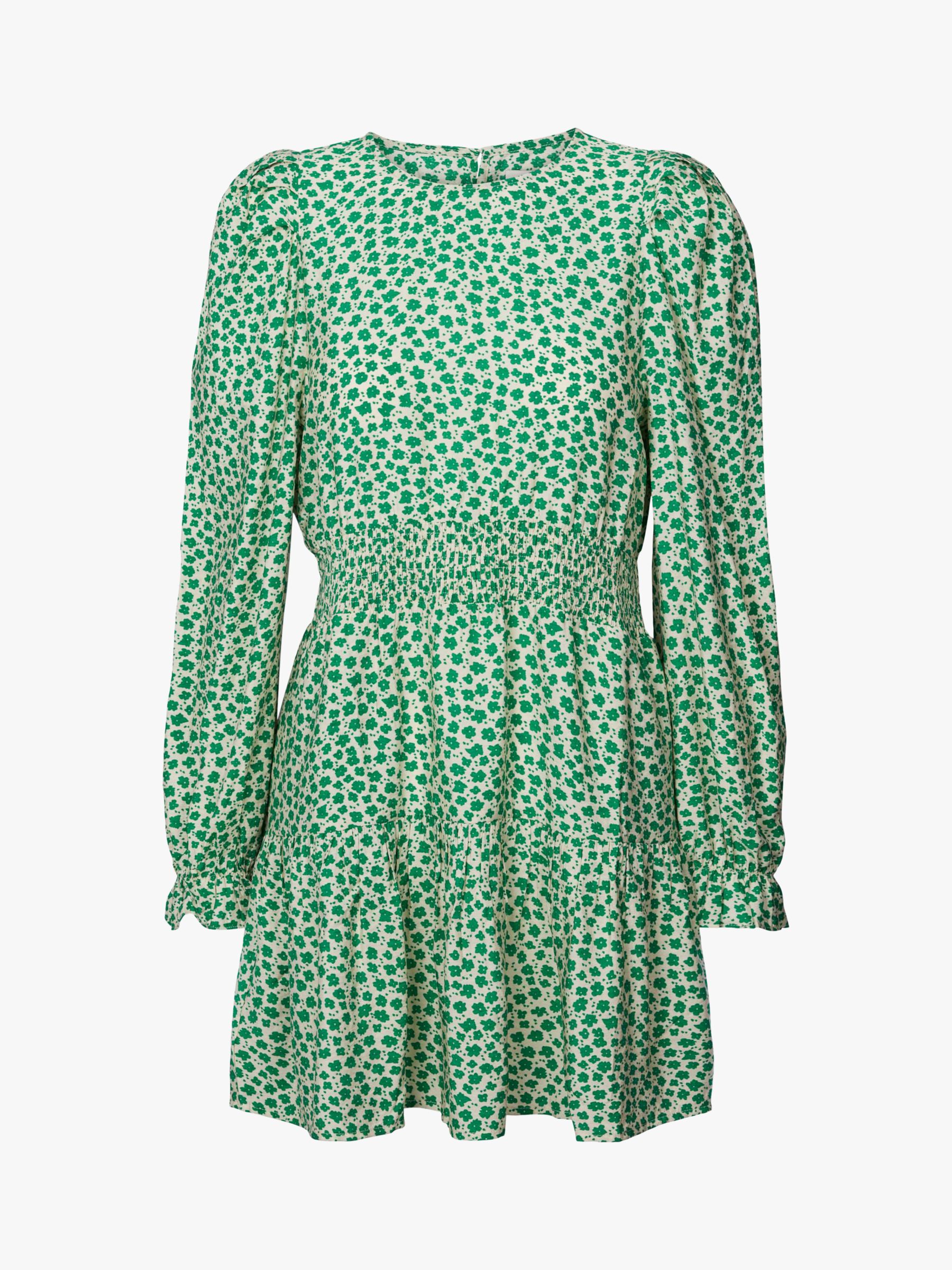 Lollys Laundry Parina Floral Print Mini Dress, Green at John Lewis ...