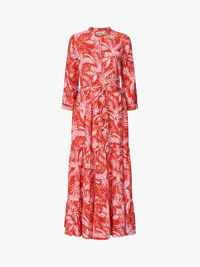 Lollys Laundry Nee 3/4 Sleeve Maxi Dress Nee, Red at John Lewis & Partners