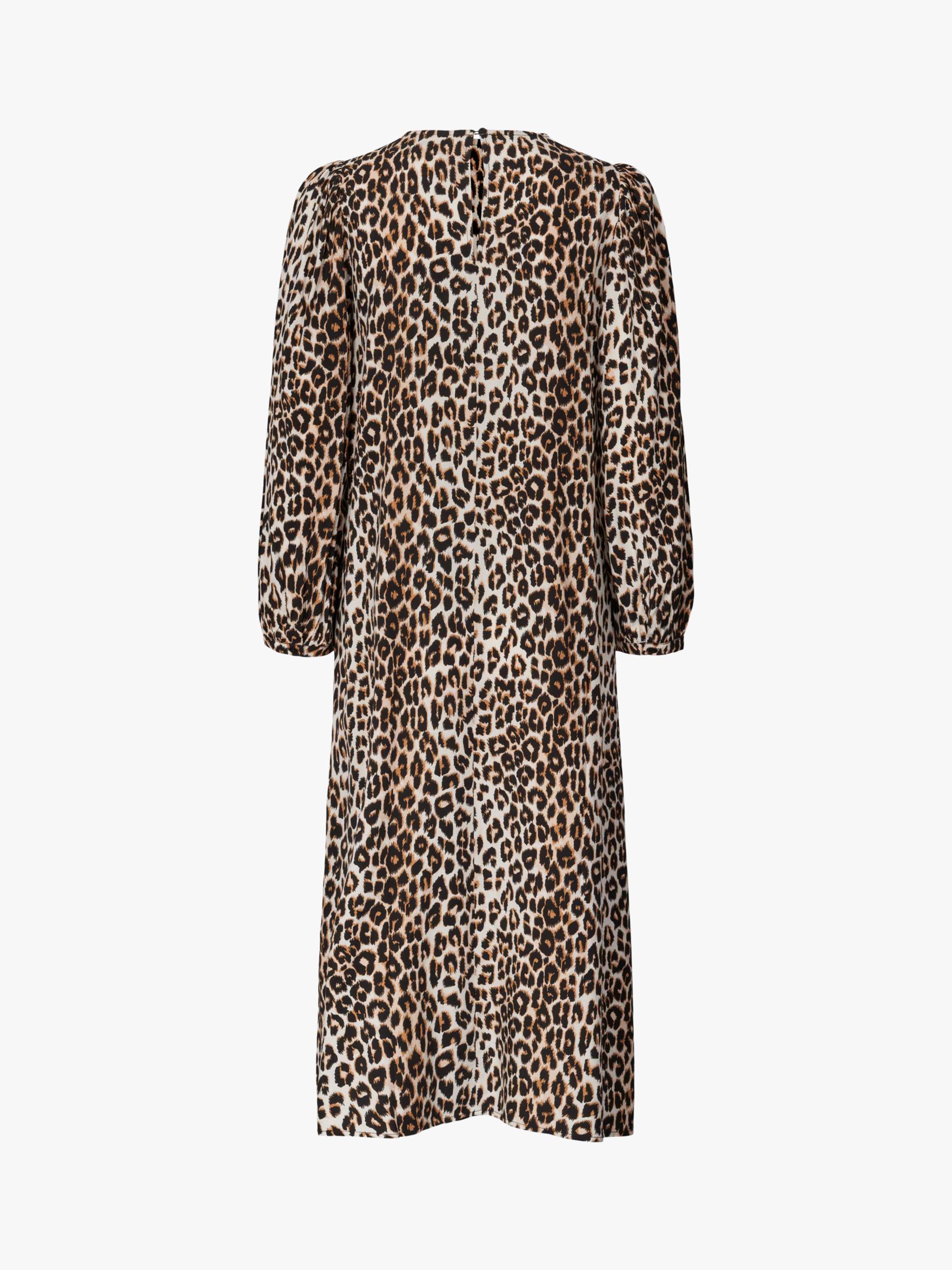 Lollys Laundry Lucas Leopard Print Midi Dress, Brown/Multi