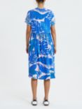 Lollys Laundry Aliya Palm Print Midi Shirt Dress, Blue