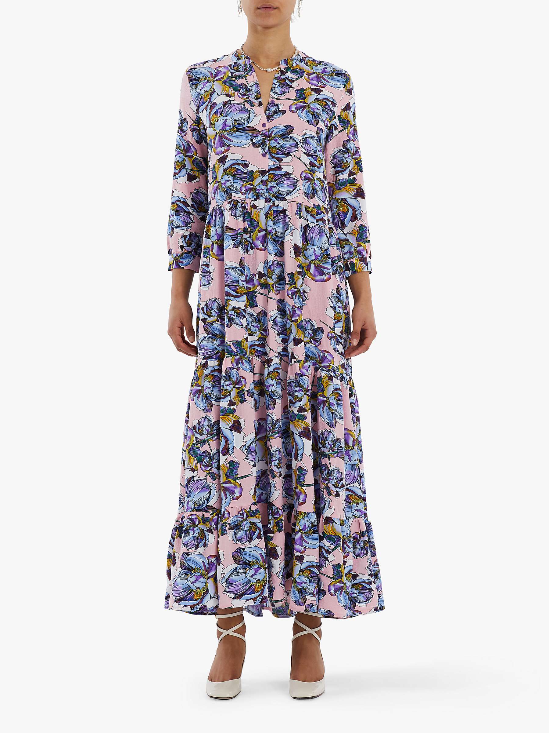 Buy Lollys Laundry Nee Long Sleeve Floral Print Maxi Dress, Multi Online at johnlewis.com