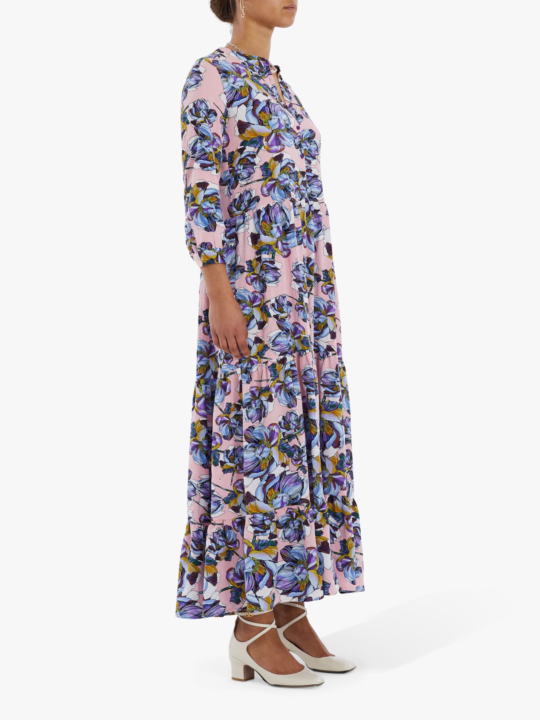 Lollys Laundry Nee Long Sleeve Floral Print Maxi Dress, Multi, XS